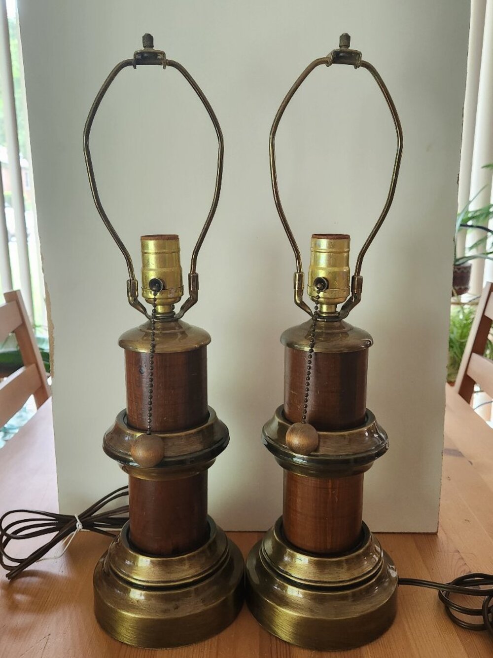 Vintage Mid-Century Brass Lamps